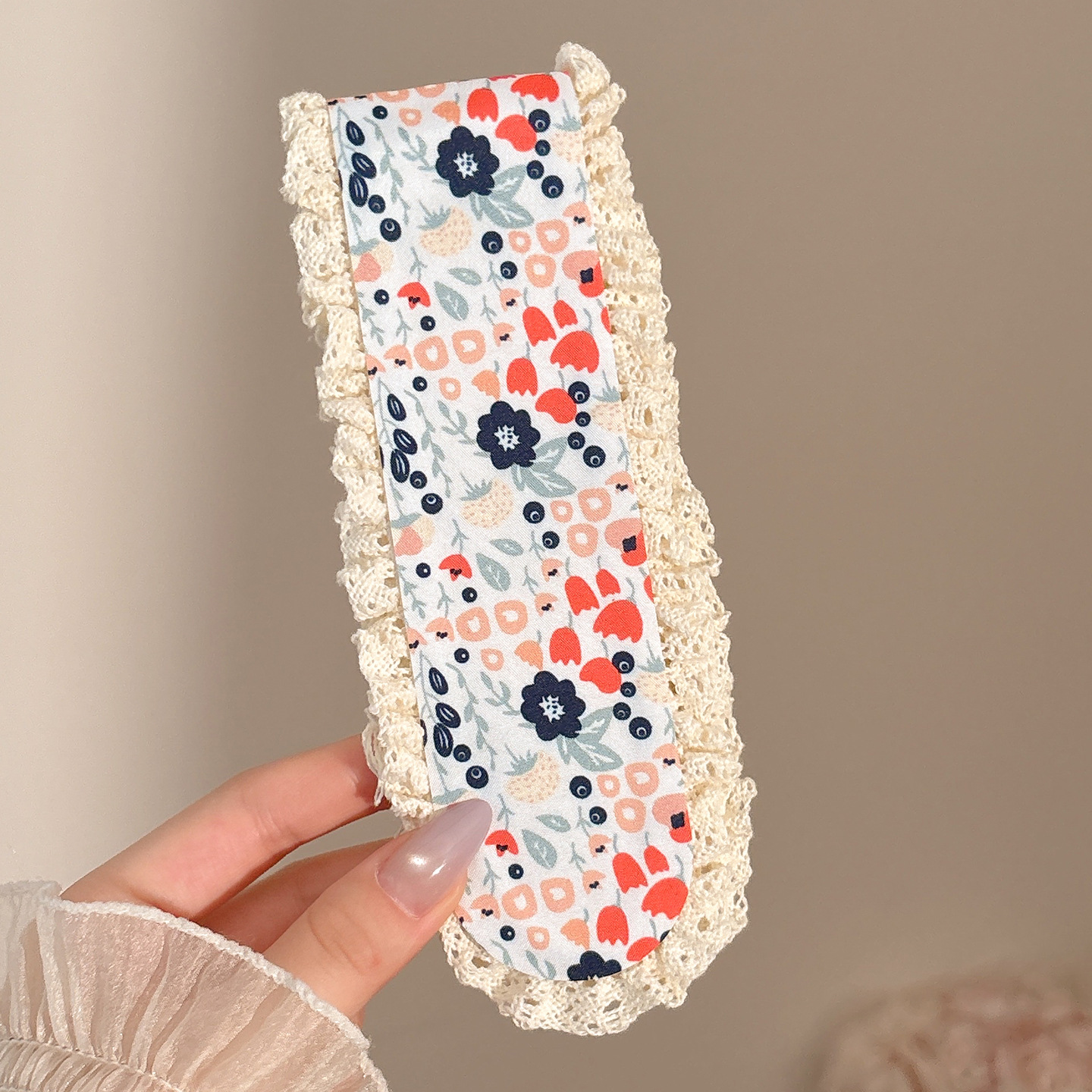 Sen sistema de punto flor fresa velcro para niñas y niños acabado de cabello correa de cabello sensación de alto nivel lavado de la cara brocha de cabello