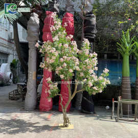 厂家直销仿真花树可来图制作仿真园林绿植商场酒店婚庆景观装饰