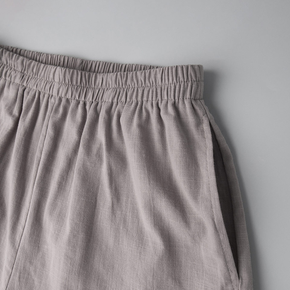 Bộ cardigan dài tay kèm quần short cotton màu trơn phong cách đơn giản — Màu cam, Màu hồng, Màu hồng nhạt, Màu trắng chi tiết 29