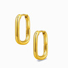 Cross -border women's golden ring earrings, 14K gold -plated lightweight low allergic coarse mouth ring -shaped earrings