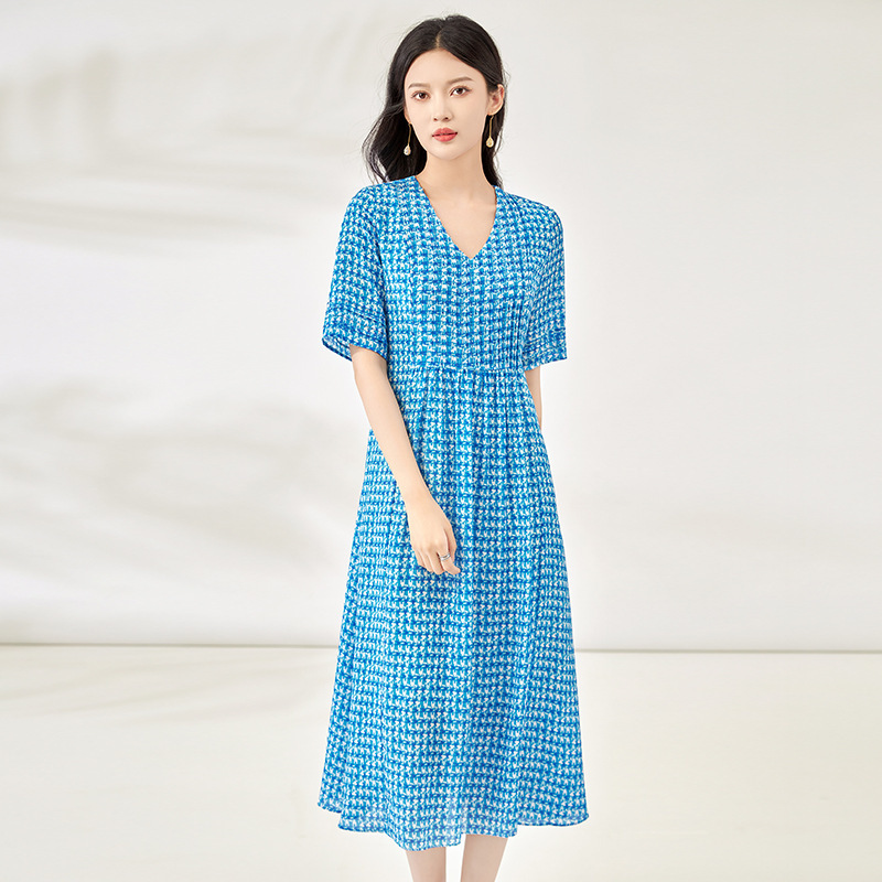 Váy lụa maxi thắt eo mùa hè — 2110706 - Đỏ chi tiết 7