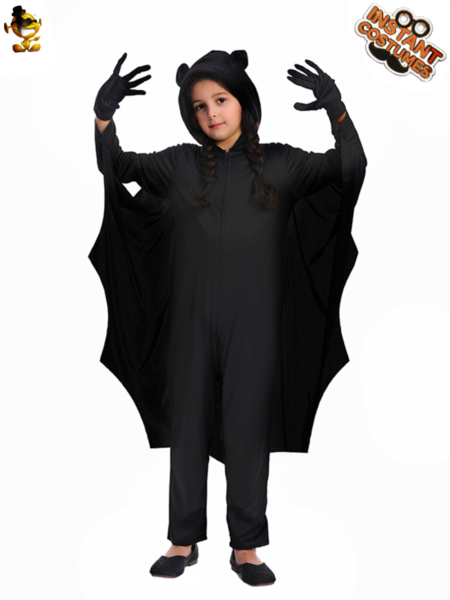Halloween transfronterizo niños negro bat mono traje de escenario Halloween fantasma Festival Fiesta traje