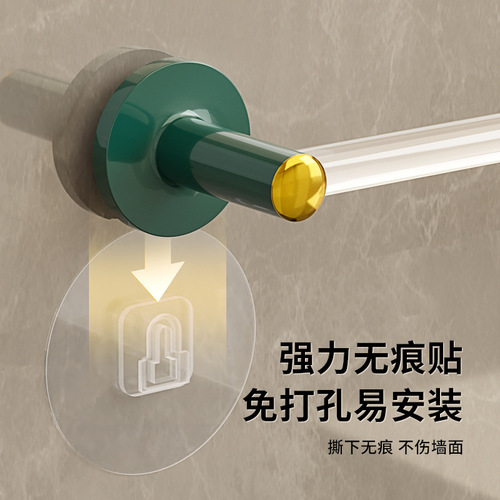 【Dropshipping】Acrylic Shower Mat Rack Wall-Mounted Hole-Free Luxury Bathroom Door Behind Shoes Organizer