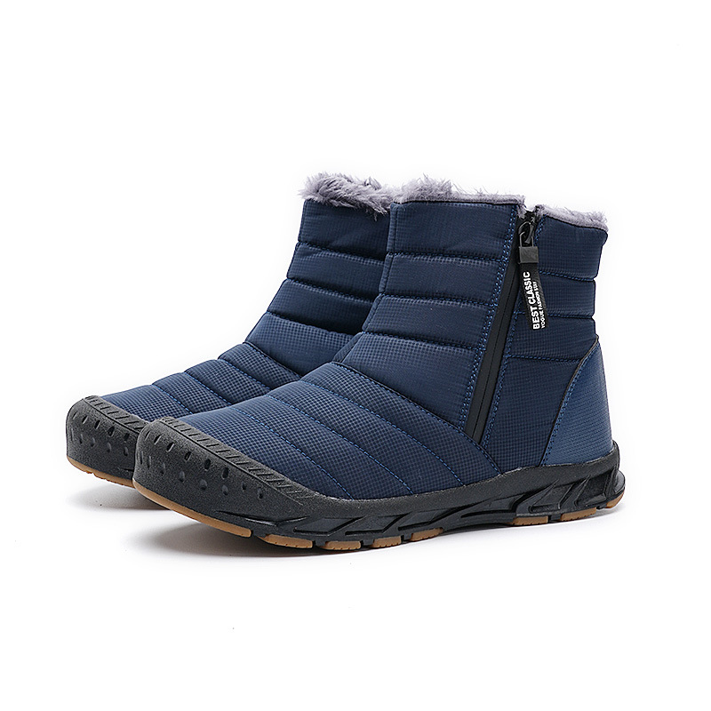 2025 nuevas botas de nieve de otoño y invierno al aire libre hombres y mujeres zapatos de algodón casuales de senderismo y calentamiento de lana zapatos de moda