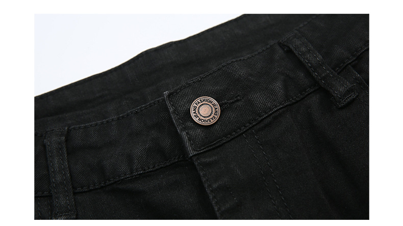 Men's Clothing Black Stretch Slim Fit Jeans For Men Loose Fit Versatile Basic Style Slimming Long Pants American High Street Denim_mkmklike.com