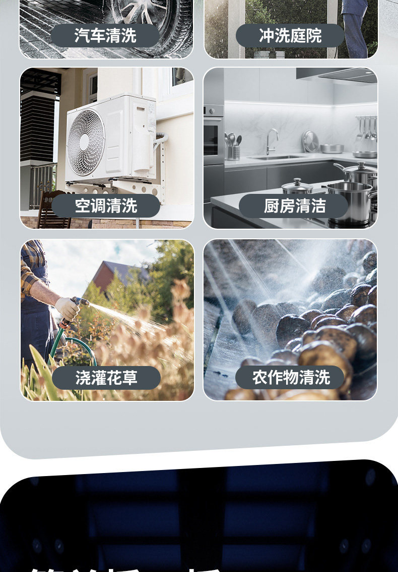 Car Washing Machine 220V Household High-Pressure Water Pump High-Power Booster Super Powerful Floor Cleaning Tool Car Washing Water Gun Cleaning Machine