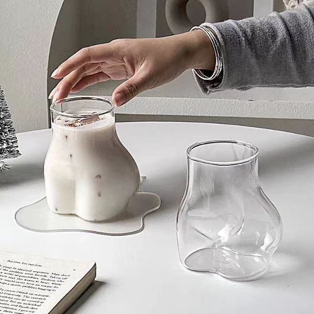 Funny Sexy Honey Butt Cup Cute Butt High Borosilicate Glass Coffee Milk Glass Creative Butt Cup