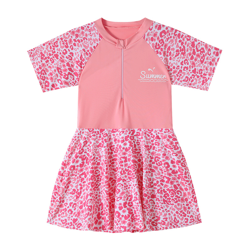 Children's fresh quick dry swimwear, for teenagers, floral print 3