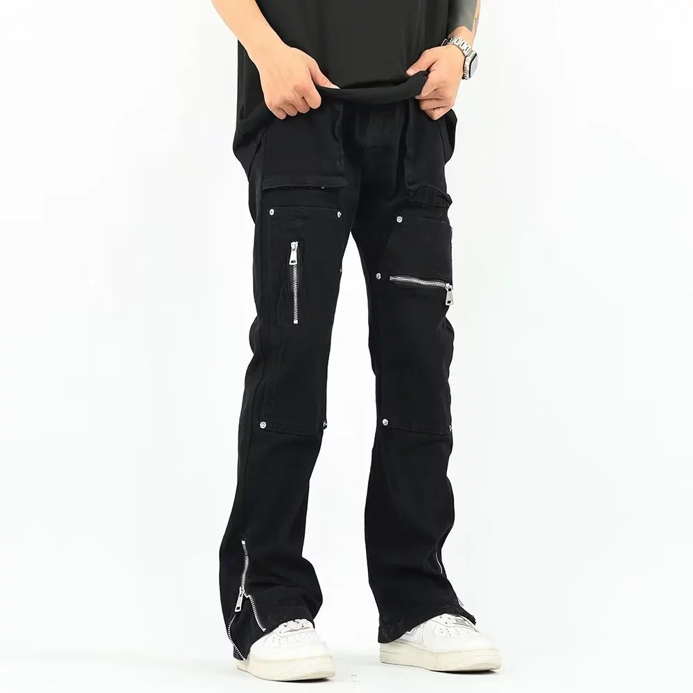 Мужские летние брюки свободного кроя, повседневные, молодежные, модные, однотонные, прямые, в стиле карго, от известного бренда.