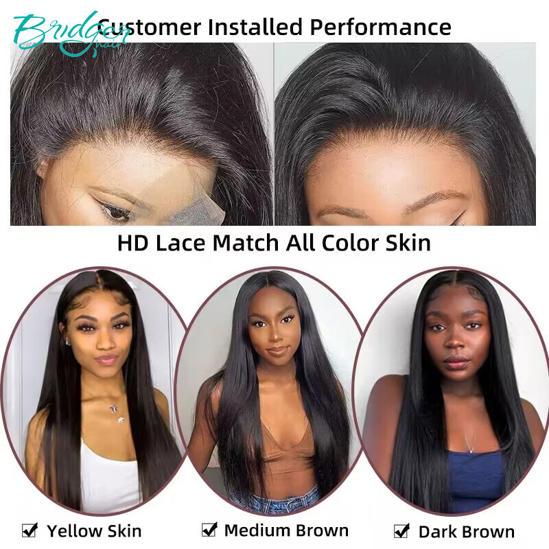 dāmu 13 * 4HD galvassegas dabīgas krāsas īstu matu parūka no cilvēka matiem_voghion.com