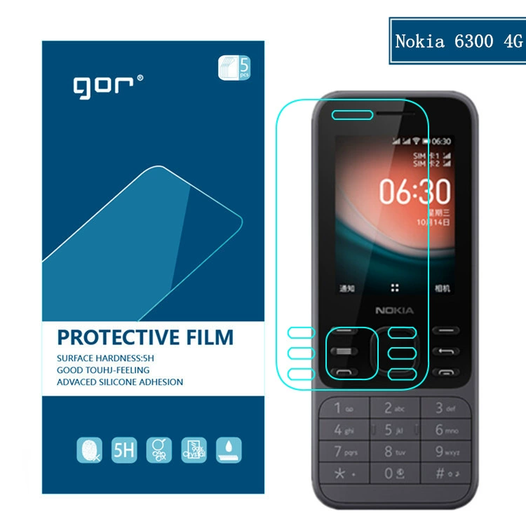 Экран для телефона GOR Applicable Nokia 6300 4G, мягкий ультратонкий экран-стекло Nokia 6300 4G высокодетализированное мягкое защитное стекло