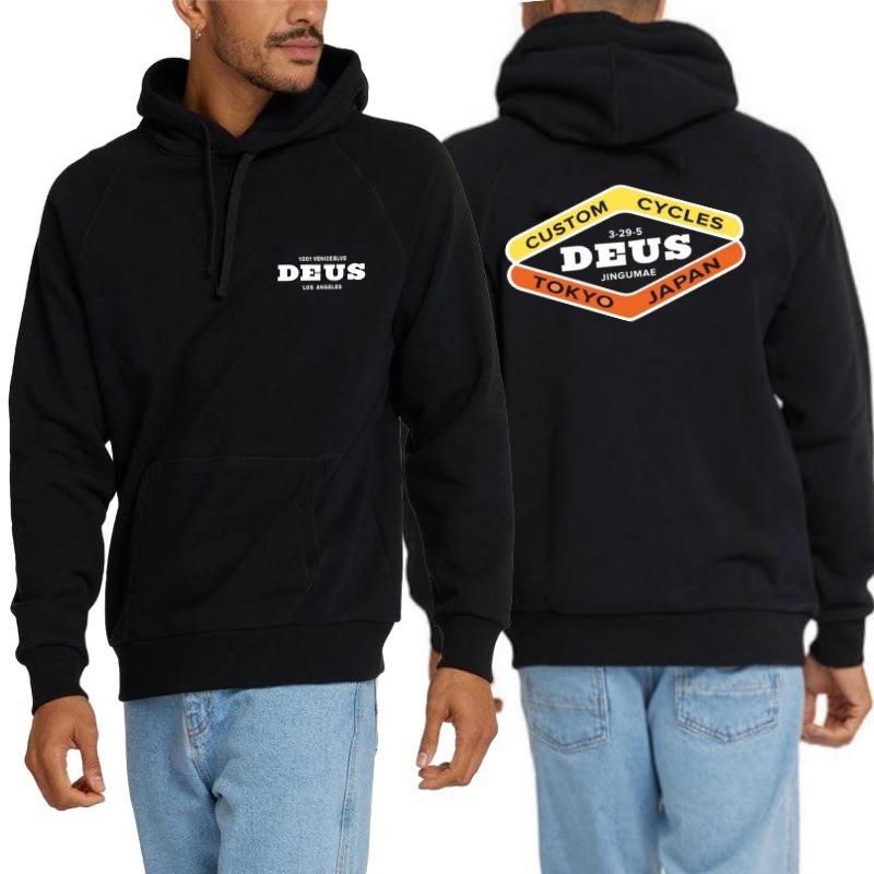 DEUS EX MACHINA Solid Hoodie Fashion Long Sleeve Sweatshirt