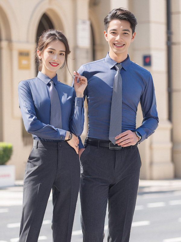 Spot Factory 2024 Spring and Summer Men's and Women's Same Style Long and Short-Sleeved Slim Shirts Moisture-Absorbent and Breathable Business Work Embroidered Logo