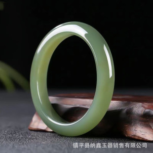 Manufacturer wholesale Hotan jade green jade bracelet jade delicate and flawless Xinjiang Kunlun Hotan white jade green white jade