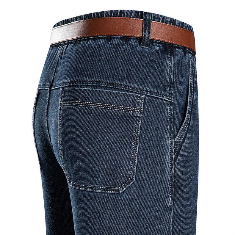 Drawstring Dad Style Spring and Autumn Retro Jeans Men's Long Straight Casual Pants High Waist Non-Binding Thin Drawstring Dad Style Spring and Autumn Retro Jeans Men's Long Straight Casual Pants High Waist Non-Binding Thin