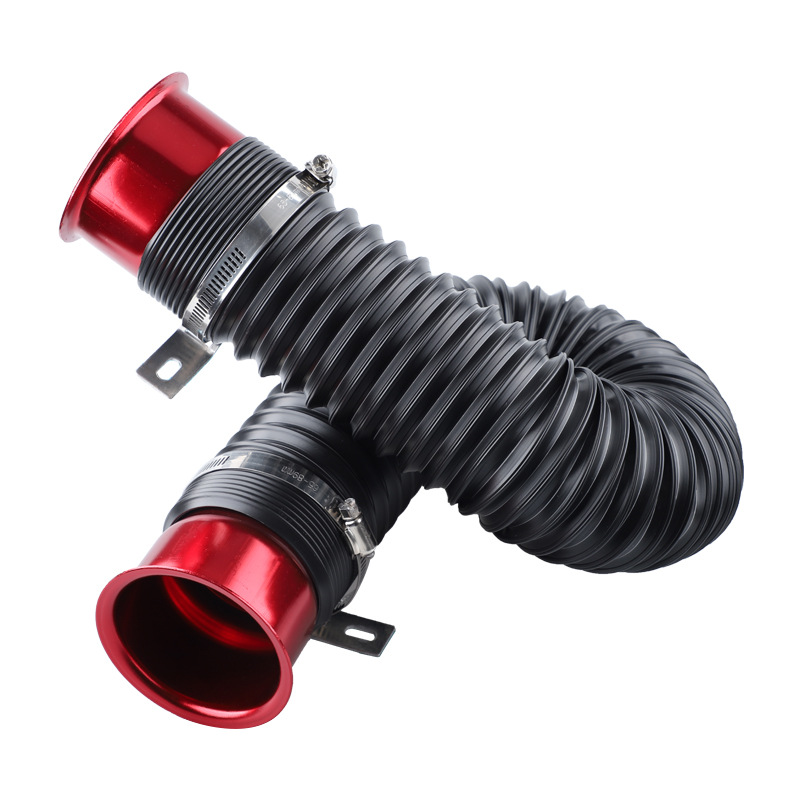 Cross-border car modification 76mm adjustable intake ventilation telescopic tube supercharged turbine intake hose guide tube