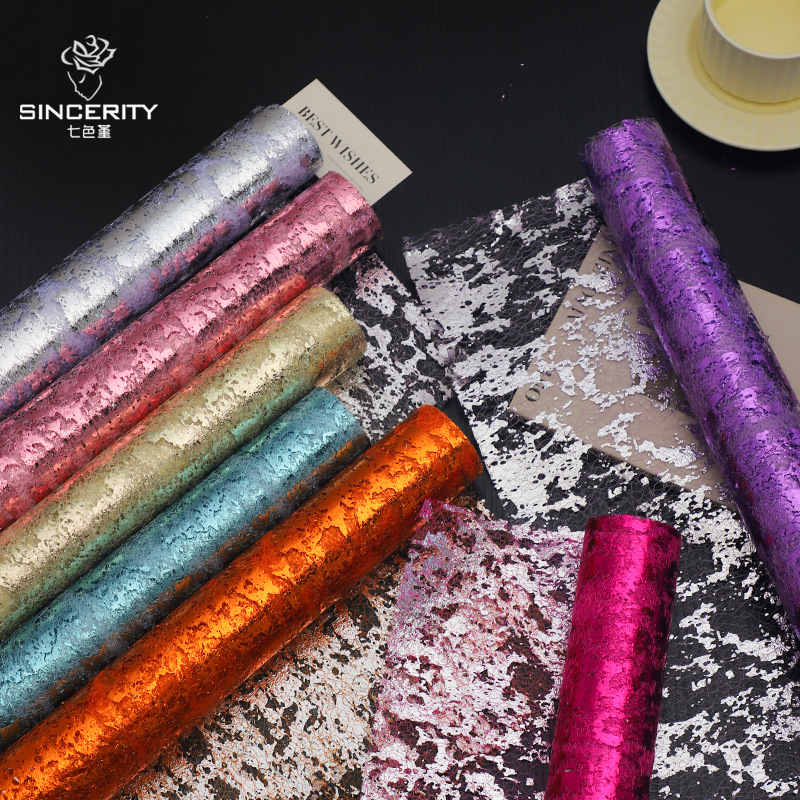 Siete colores cordier sequin hilo hilo de malla flor flor buquete envoltura hilo de flores material de embalaje de flores hechas a mano