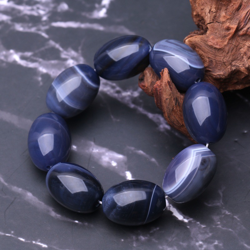 섀도우 스톤 마노 버킷 비즈 27*19mm/개