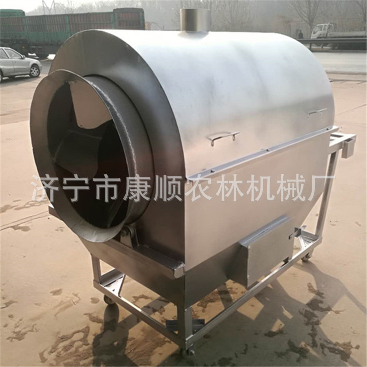 河南花生米炒货机厂家 煤炭杂粮炒货机图片 康顺大型豆类翻炒机