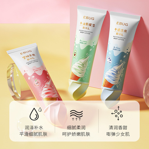 Yiluying Hydrating Body Lotion Series 120g Hydrating and Non-greasy Ice Cream Fragrance Body Lotion Wholesale