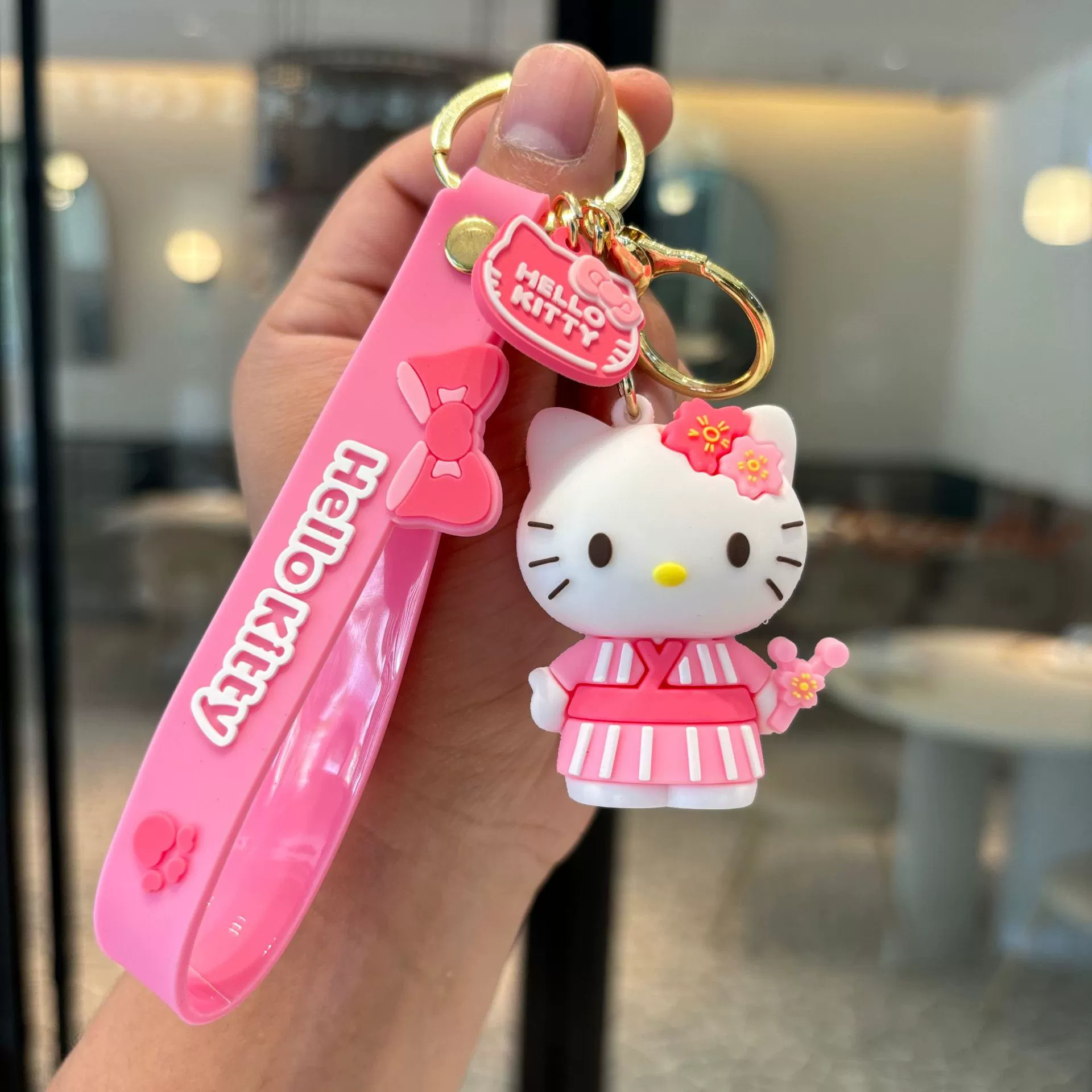 Брелок (Hello Kitty от Sanrio) милый кулон-кукла, разноцветные варианты украшений, подарок на день рождения