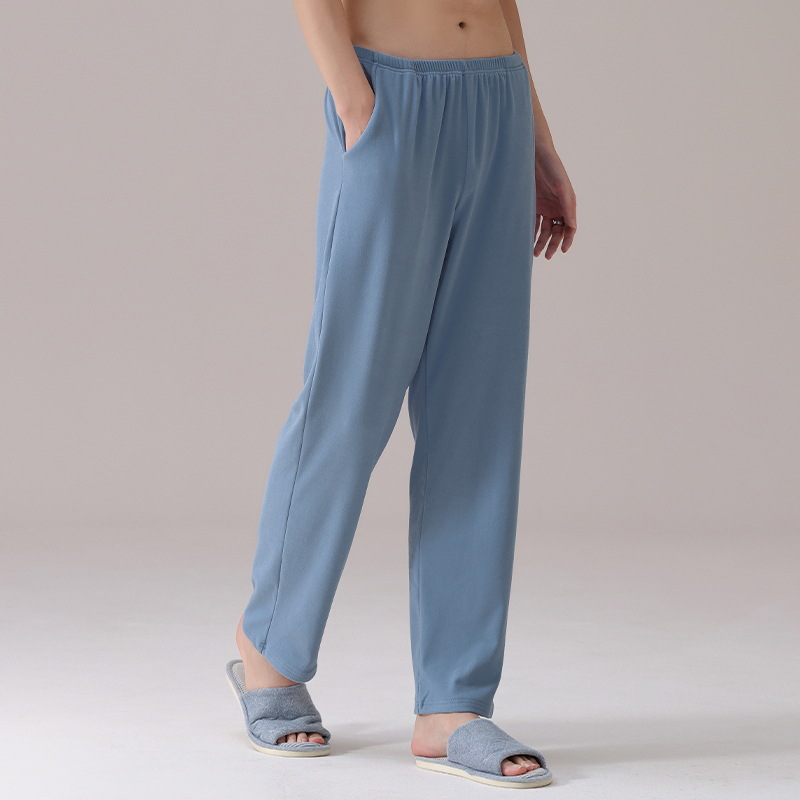 Pantalones de pijama de hombre pantalones largos de primavera y otoño pantalones de invierno de lana simple para niños pantalones caseros de invierno y otoño