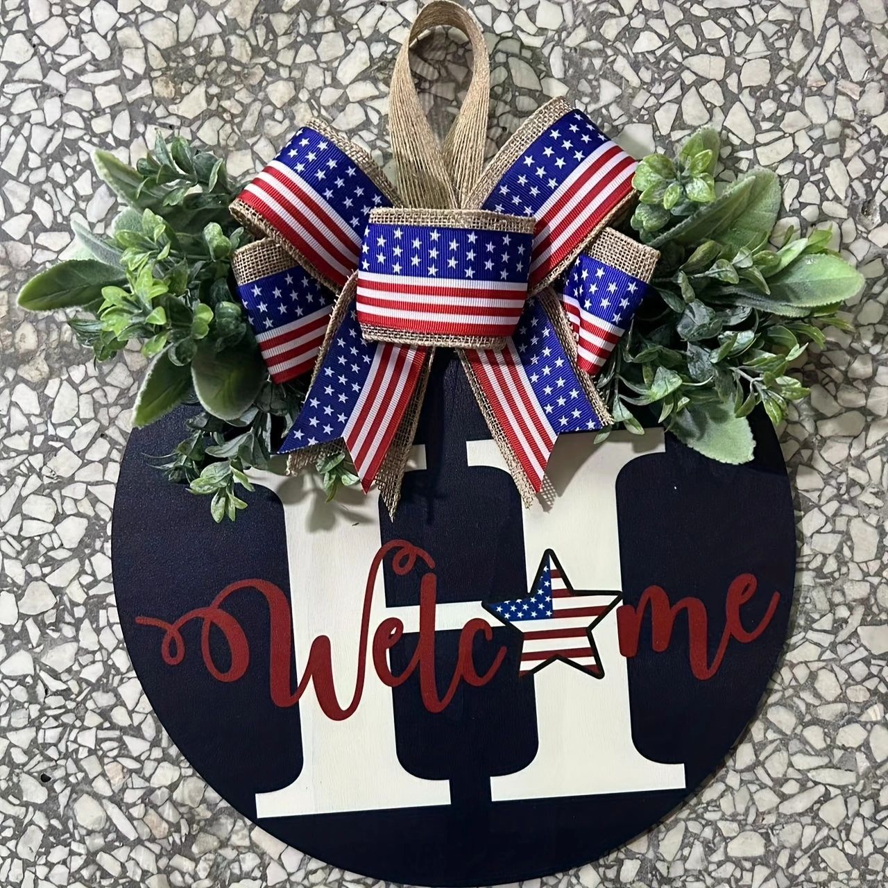 Nuevo día de la independencia de Amazon Estados Unidos decoración de puerta de madera puerta transfronteriza lista