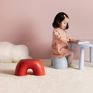 Creative Children's rainbow small bench smooth low footstool anti-collision non-slip home shoe changing stool kindergarten writing stool