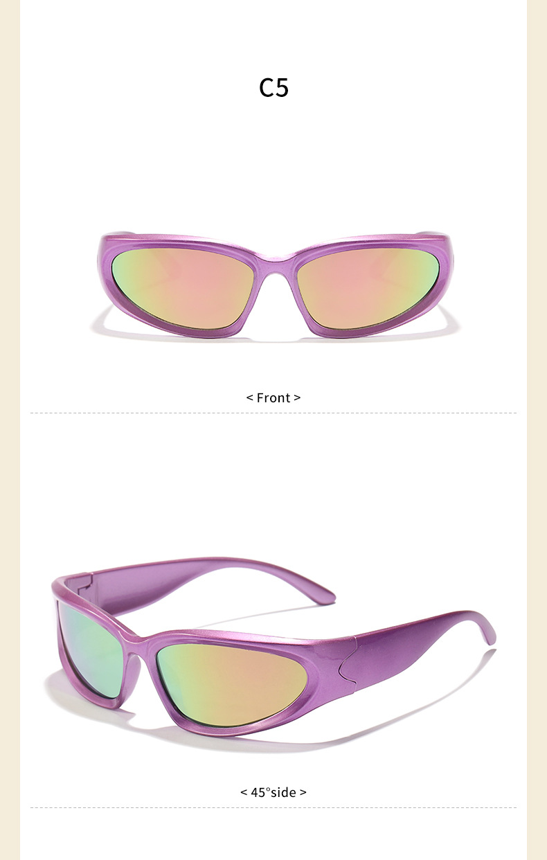 Retro Ac Special-shaped Mirror Full Frame Sports Sunglasses display picture 3