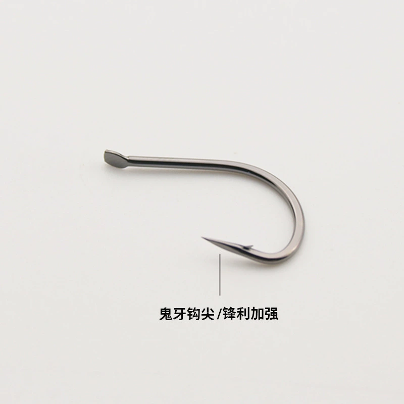Guiya Yizu fish hook has barbs and crooked mouth reinforced bulk hook fishing crucian carp hook fishing gear accessories
