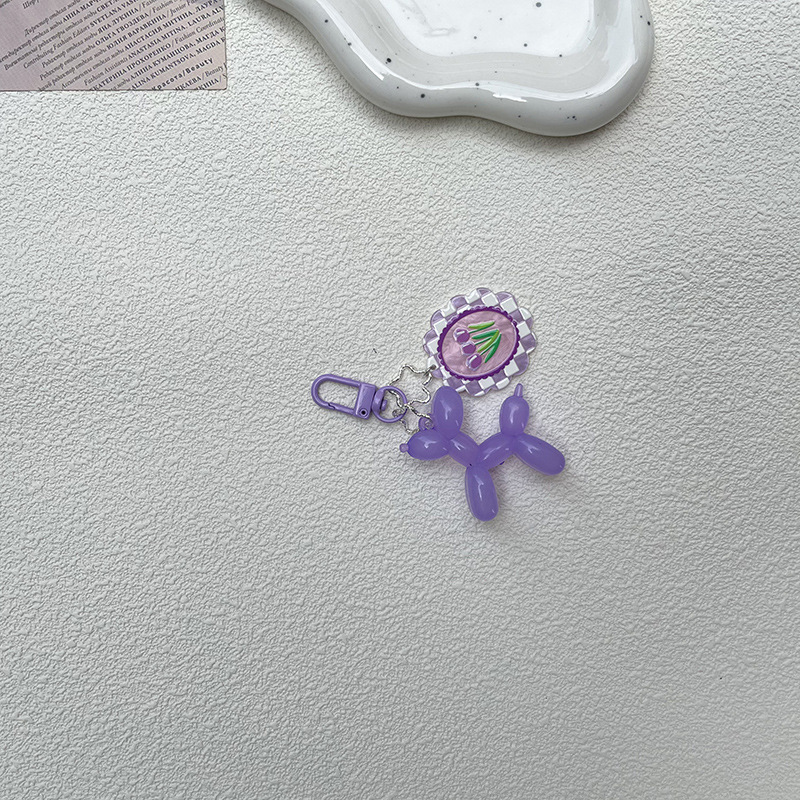 Pequeño Libro Rojo mismo lindo jalea globo láser perro llavero colgante colorido cachorro de dibujos animados teléfono llavero