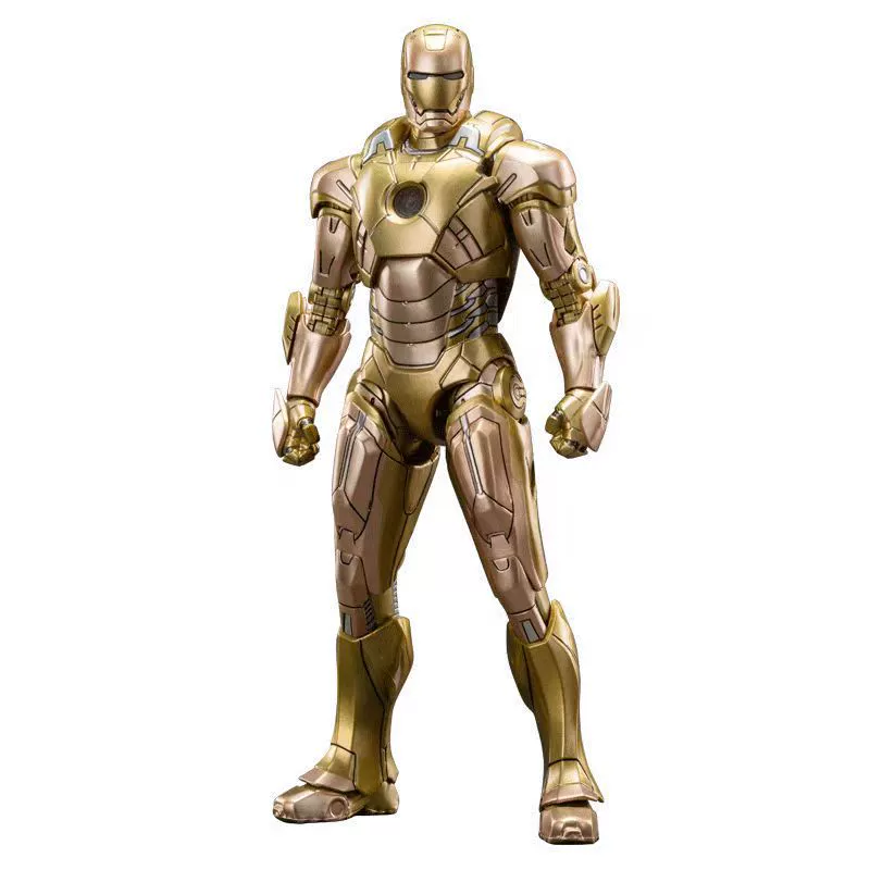 Commemorative golden minifigure, toy, Iron Man, Marvel