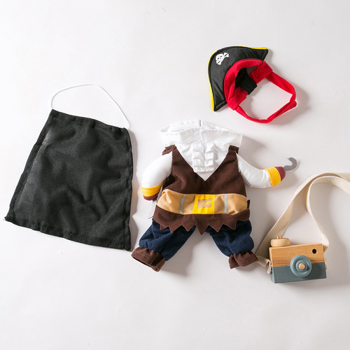 Funny dog ​​clothes, cat, funny Bichon Frize puppies, small dogs, Teddy pirate costumes, pet clothes