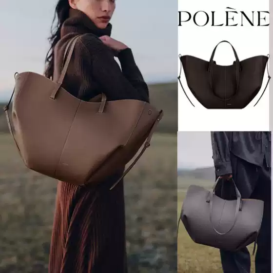 Polene Wing Bag, Polene Niche Single Shoulder Underarm Bag, Large Capacity Handheld Tote Bag, European and American Bucket Bag