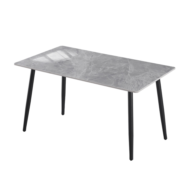 Mesa y silla de comedor de roca de lujo nórdica pequeña casa moderna simple y multi-tamaño rectangular fácil de cuidar mesa de comedor