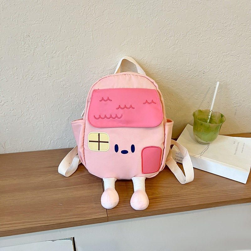 Mochila de dibujos animados para niños y niñas encantadora casa pequeña mochila escolar para estudiantes de jardín de infantes 2024 nuevo comercio exterior mochila infantil