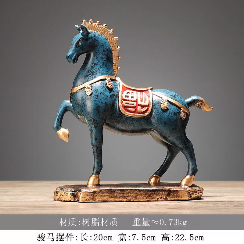 Mayorista caballo adornamiento caballo al éxito Zodiac artesanía decoración de oficina decoración lujosa decoración regalos de mudanza de casa