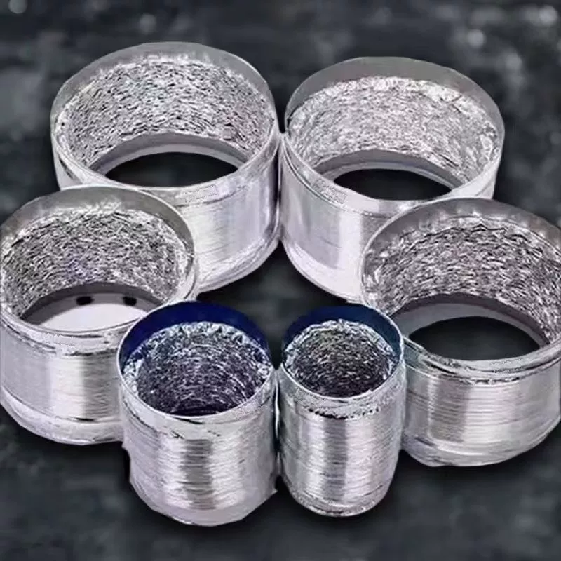 Вытяжная труба вытяжки 80/100/110/120, выхлопная труба небольшого диаметра, утолщенная выхлопная труба из алюминиевой фольги