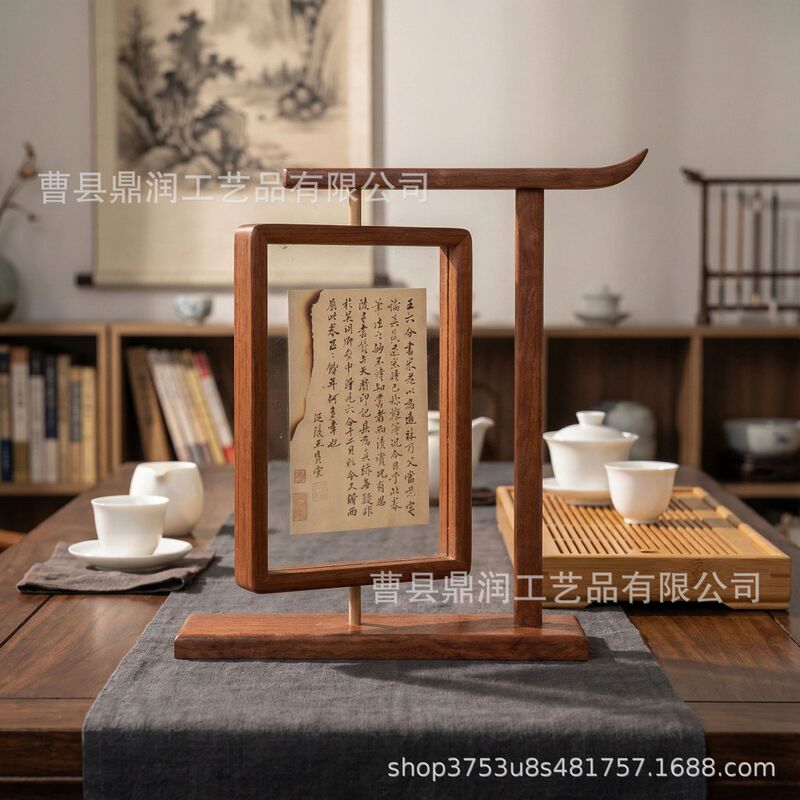Ready-Stock Wooden Rotatable Photo Frame Display Stand Double-Sided Transparent Calligraphy Mounting Display Frame Family Photo Display Frame Ready-Stock Wooden Rotatable Photo Frame Display Stand Double-Sided Transparent Calligraphy Mounting Display Frame Family Photo Display Frame