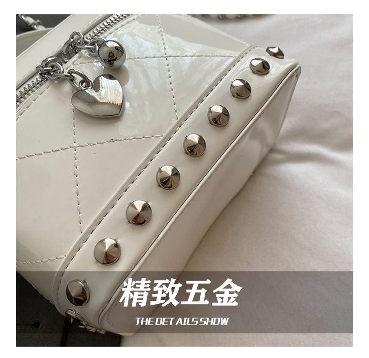 Korean style fashionable handbag for women 2025 summer new style small square bag, simple embroidered thread chain single-shoulder crossbody bag Application Scenario
