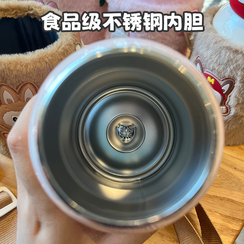 儿童保温杯可爱卡通学生双饮吸管水杯子男女幼儿园便携水壶批发|undefined