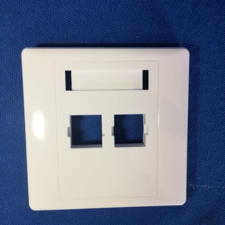 双口光纤面板 LC四芯单模光纤插座 含2个LC双联法兰不含底盒