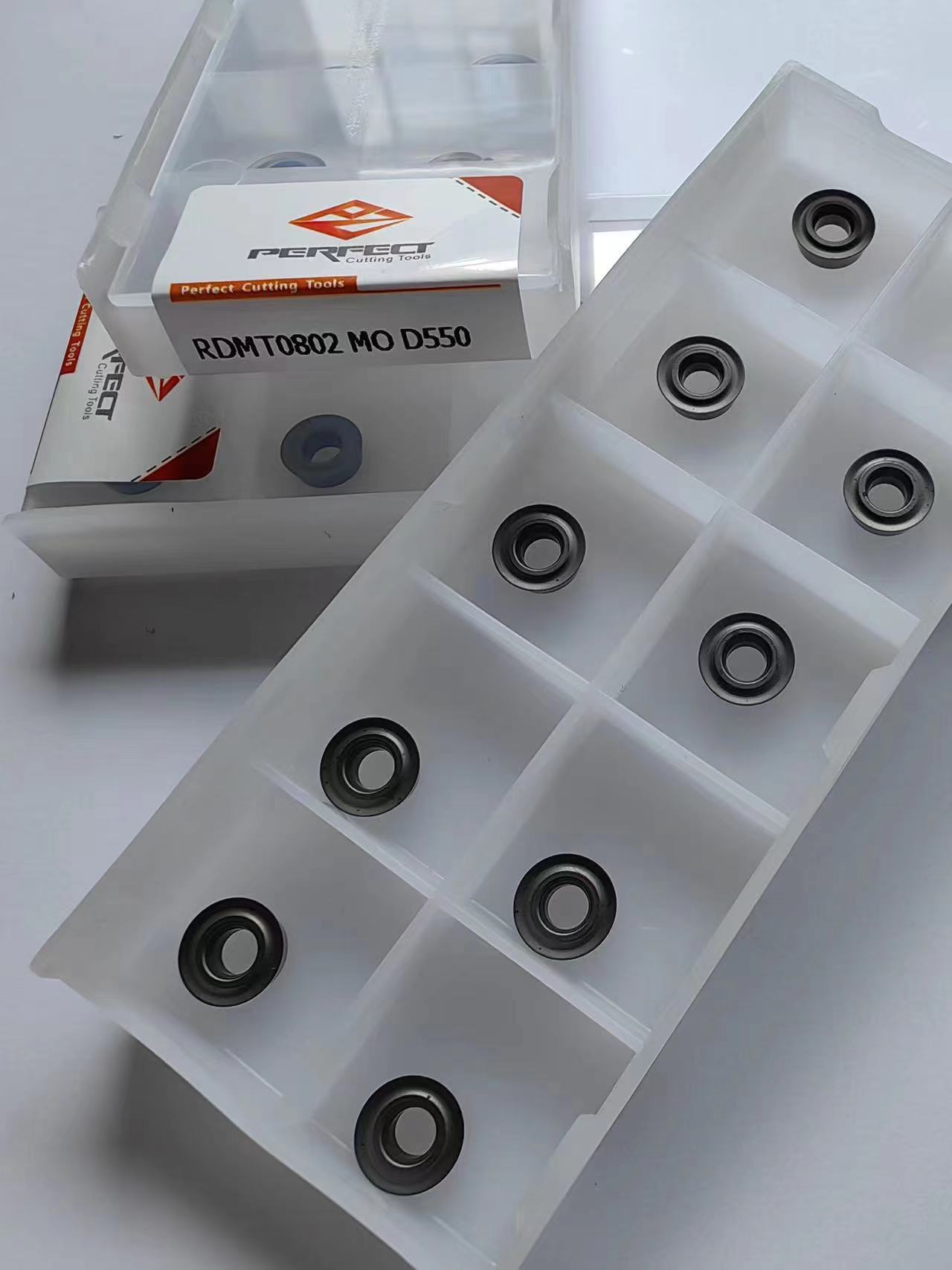 普菲特金属陶瓷R4数控球头圆铣车刀片RDMT0802MO D550精高光洁度