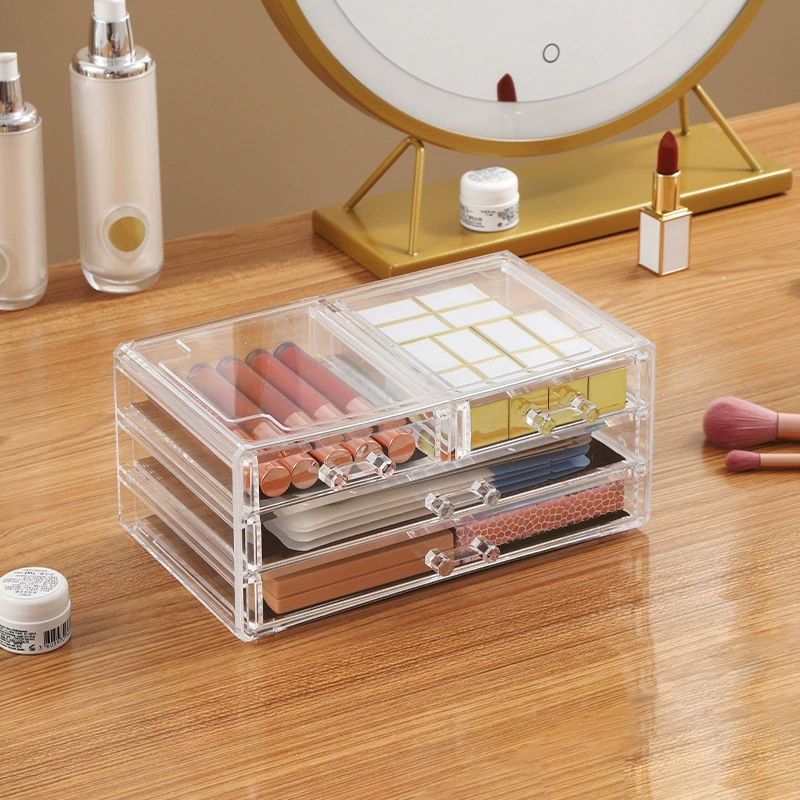 Трансграничная Прямая поставка Прозрачная Акриловая косметическая коробка Настольный ящик типа интегрированная шкатулка для драгоценностей браслет коробка для хранения ювелирных изделий