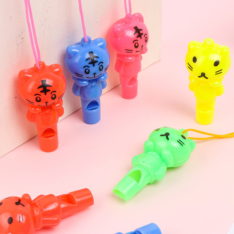 Factory direct sales whistle, referee new plastic children's whistle with rope, fan whistle, sports toy manufacturer wholesale