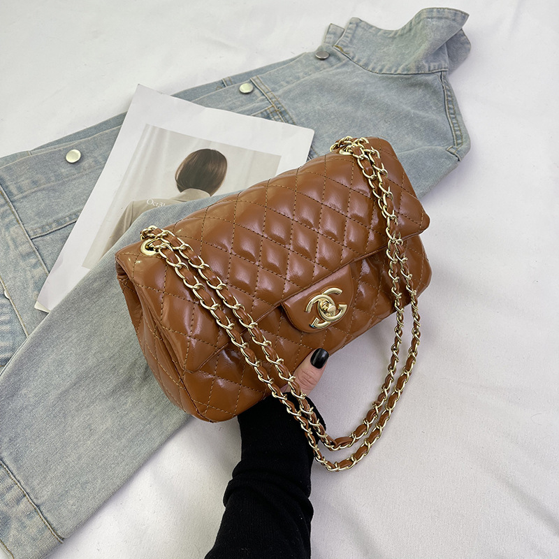 Cross-Border Women's Bags 2025 New Style Single Shoulder Crossbody Small Square Bag Trendy Quilted Chanel-Style High-End Coin Purse Light Luxury Cross-Border Women's Bags 2025 New Style Single Shoulder Crossbody Small Square Bag Trendy Quilted Chanel-Style High-End Coin Purse Light Luxury
