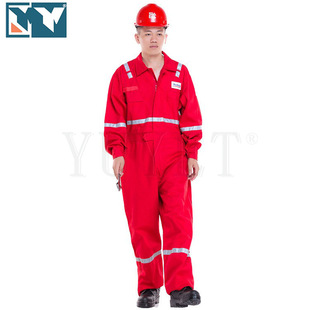 Manufacturer of Pure Cotton Flame Retardant One-Piece Protective Clothing, Processing of Incoming Materials, Flame Retardant Fireproof Clothing, Wholesale Flame Retardant Reflective Work Clothing