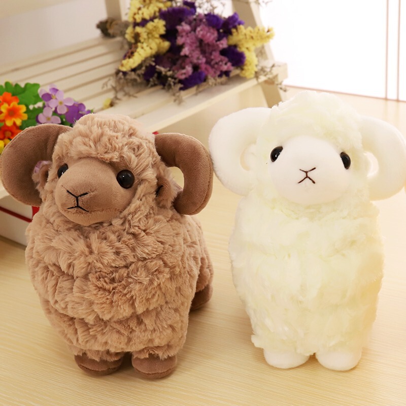Simulated Soothing Lamb and Alpaca Plush Toys, Cartoon Animal Pillows, Creative Stuffed Toys, Gifts, Wholesale from Manufacturer