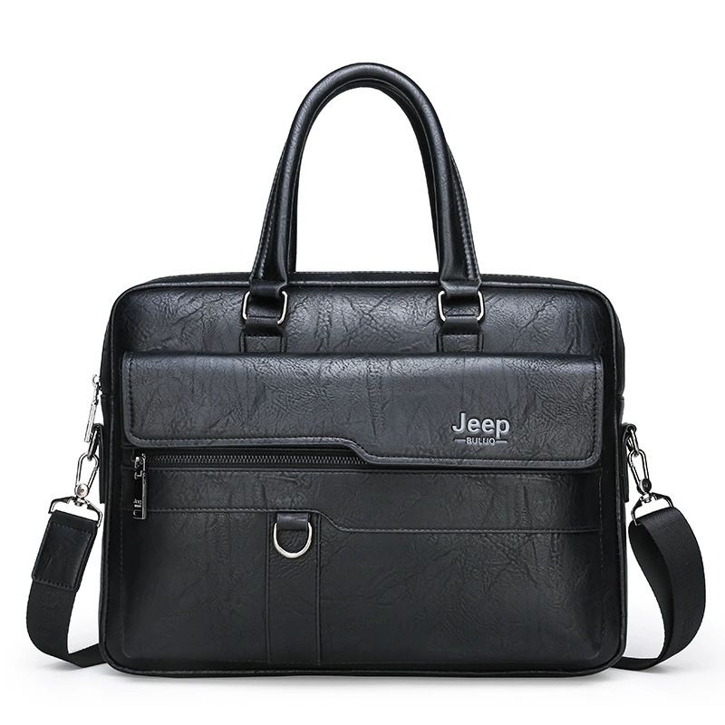 Конвертируемый мужской портфель (Jeep), ручной, через плечо и черезCrossbody, кожзаменитель отделка