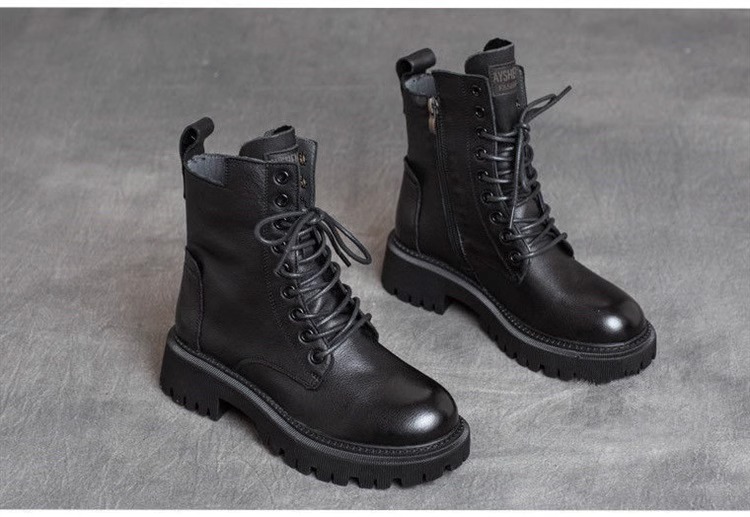 Women's Shoes Martin boots women's British style short boots winter Korean version plus velvet thickened all match thick soled knight boots ins_voghion.com